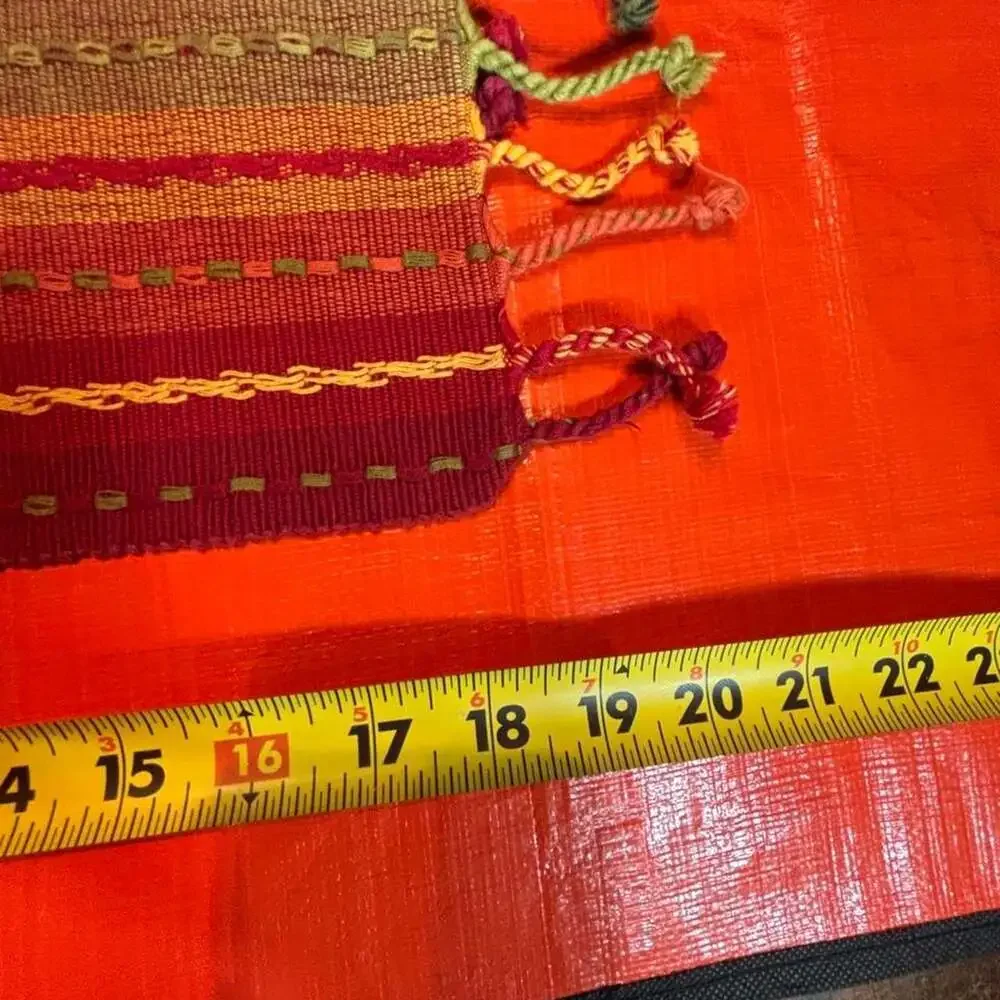 Handmade Woven Striped Placemats Set of 3 Boho Table Linens
